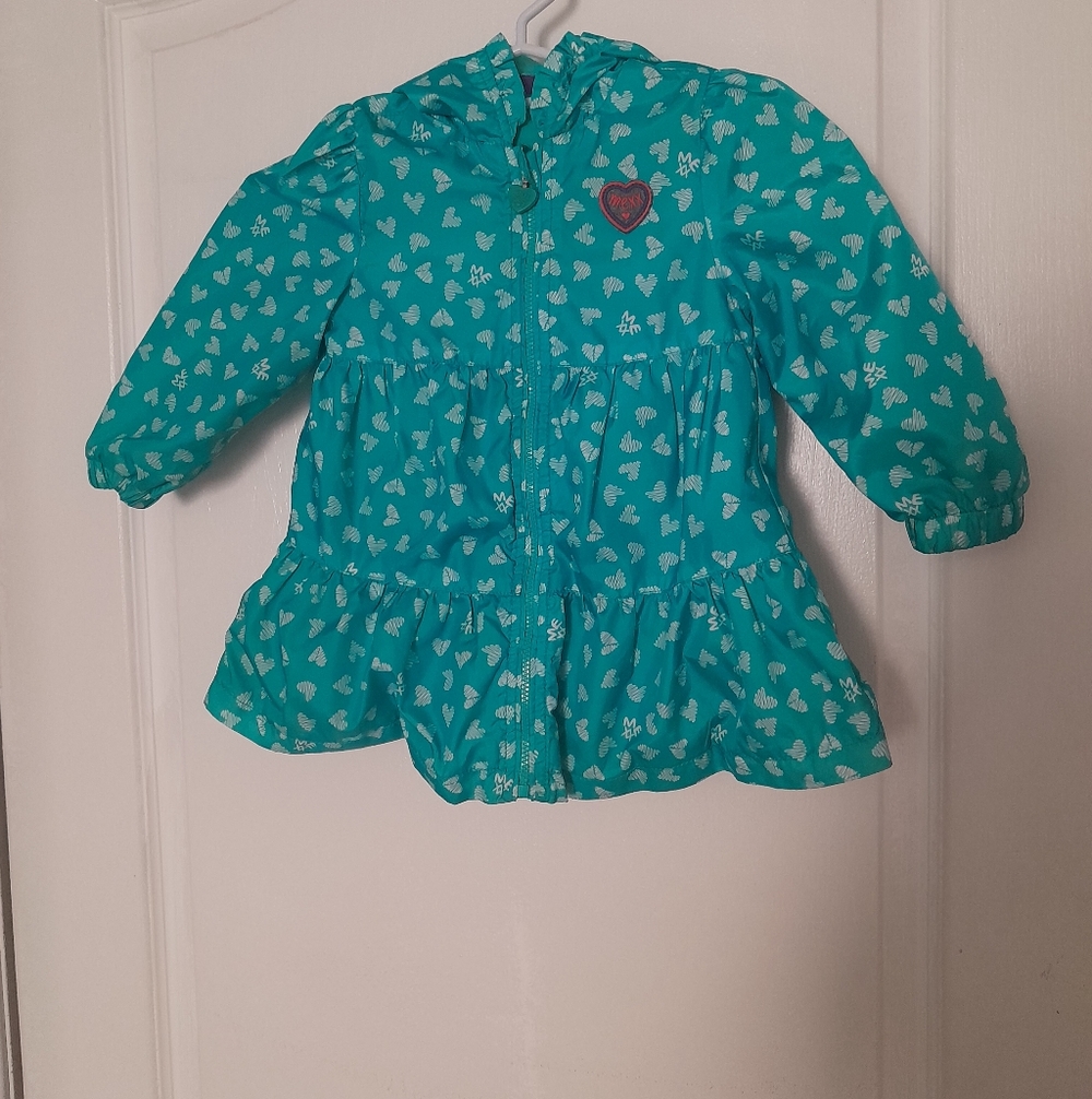 Mexx Teal Girls' Jacket with Heart Accents